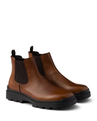 Men's Printed Leather Chelsea Boots