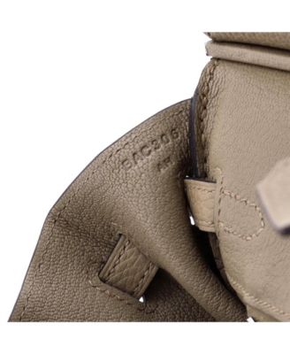 Birkin 25 Handbag Brown Togo with Palladium Hardware