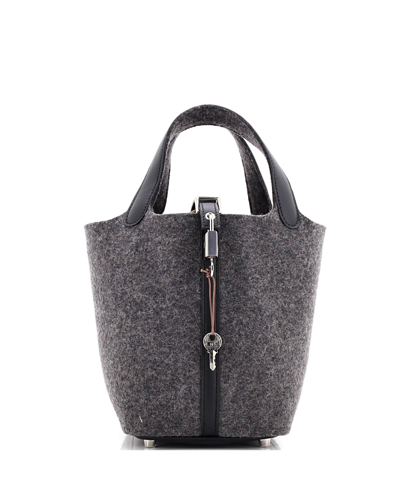 Pre-owned Pre-owned Hermes Hermes Pm Picotin Lock Bag Felt With Leather In Multi