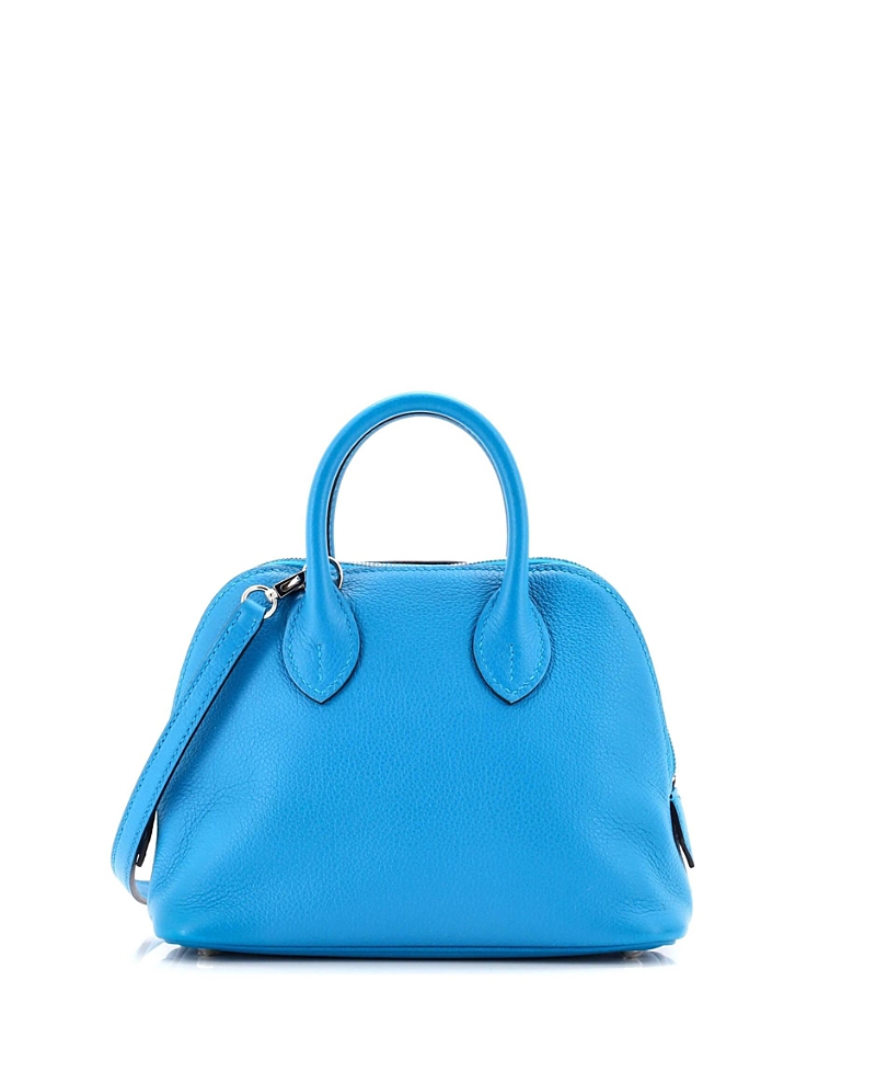 Pre-owned Pre-owned Hermes Hermes Mini Bolide 1923 Bag Evercolor In Blue