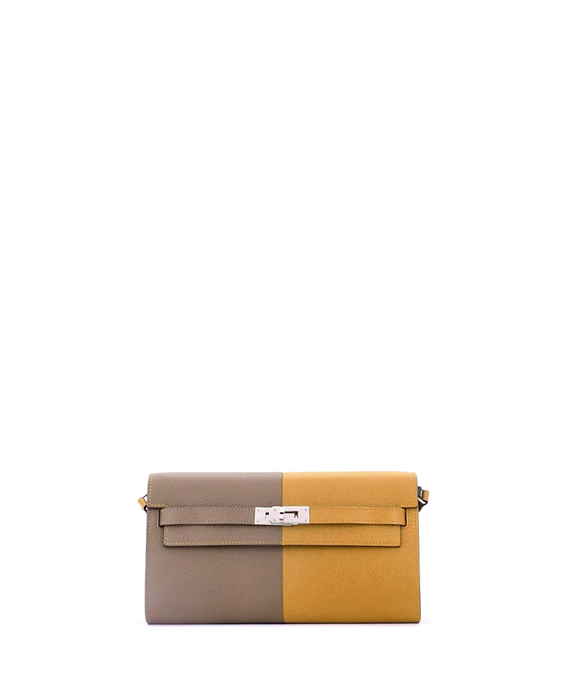 Pre-owned Pre-owned Hermes Hermes Casaque Kelly To Go Wallet Epsom