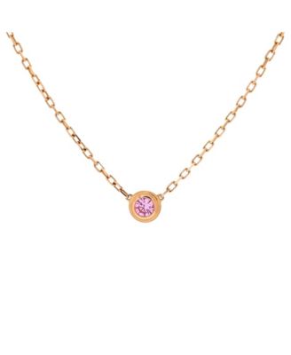Pre-Owned Cartier - Small Cartier D'Amour Pendant Necklace 18K Rose Gold with Pink Sapphire