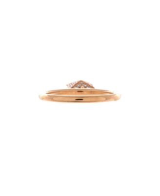 Small Clou d'H Charm Ring 18K Rose Gold and Diamonds