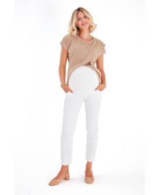 Graceful Non-Denim Foldover Waistband Maternity Pants