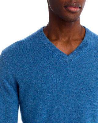 River Blue Cashmere V-Neck Sweater - Exclusive