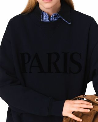 Paris Logo Embossed Sweatshirt