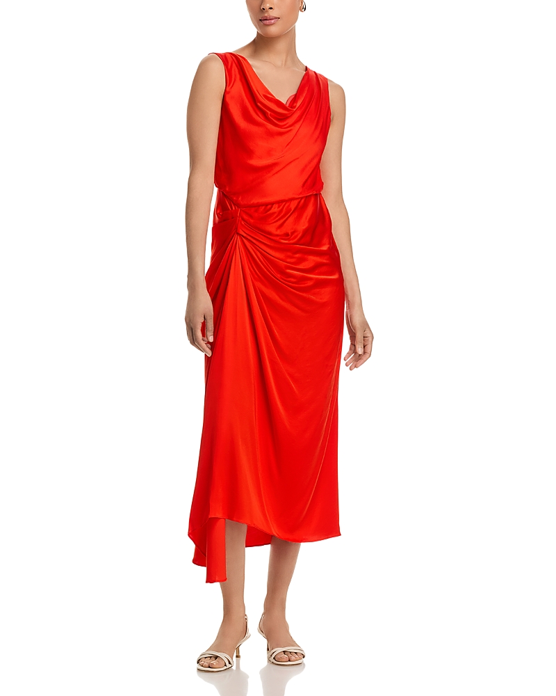A.l.c A. L.c. Dara Draped Dress In Red