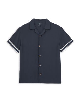 Asher Striped Cuff Camp Shirt