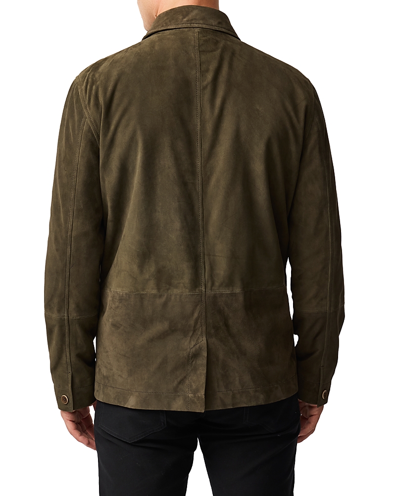 Rodd & Gunn Somerset Leather Jacket In Green