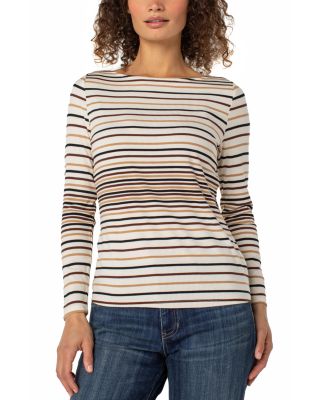 Striped Boat Neck Top