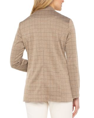 Boyfriend Grid Print Blazer