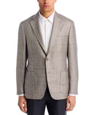 Loro Piana Fabric Silk & Cashmere Windowpane Slim Fit Sport Coat