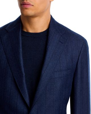 Tonal Stripe Slim Fit Suit Jacket