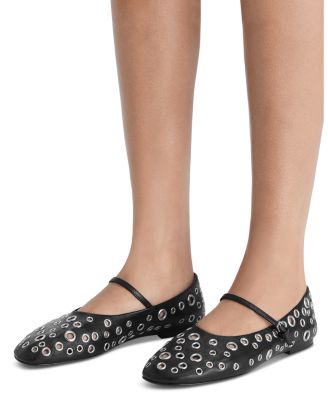 Women's Eyelet Mary Jane Ballet Flats