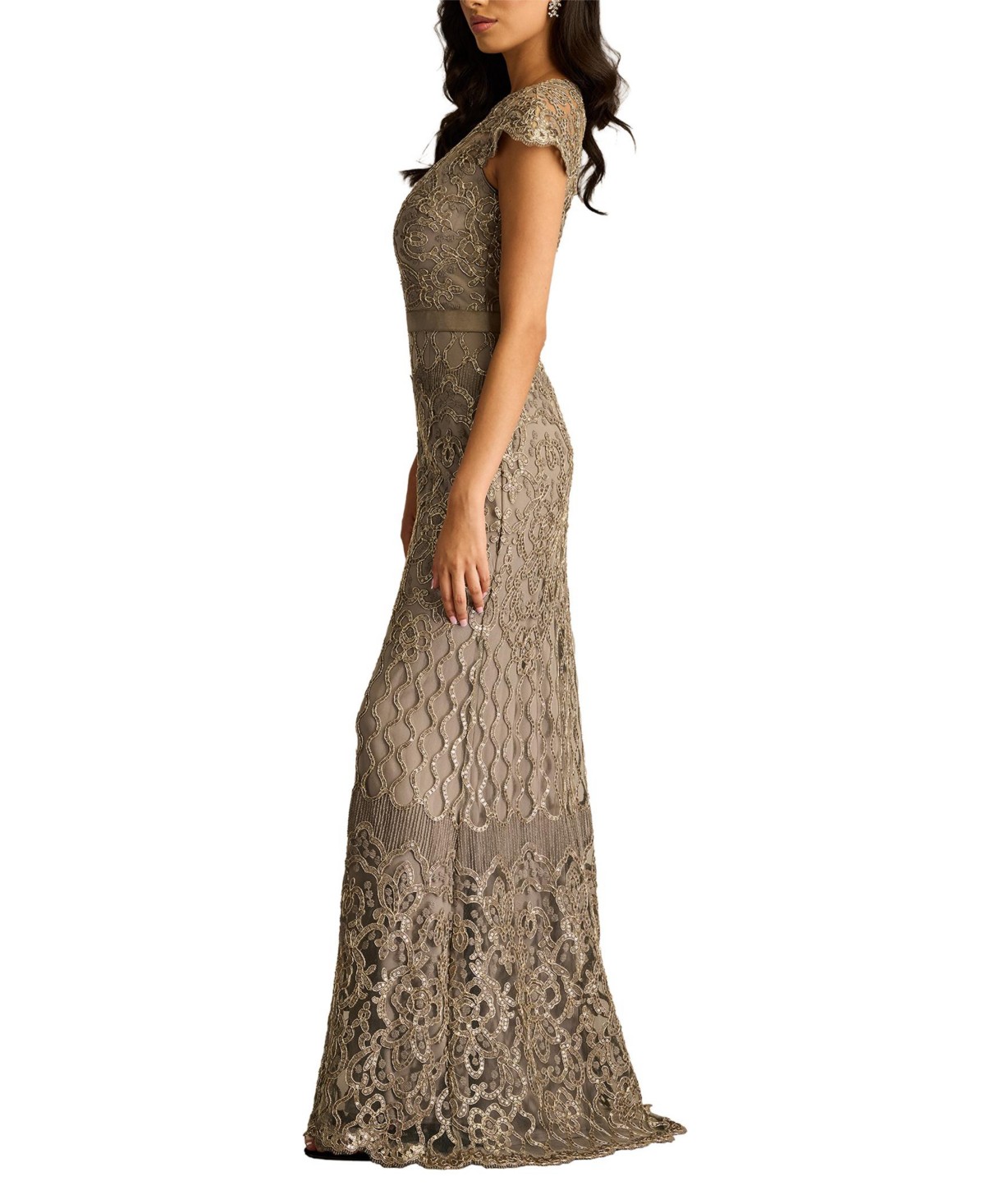 Miranda Sequin Embroidered Gown