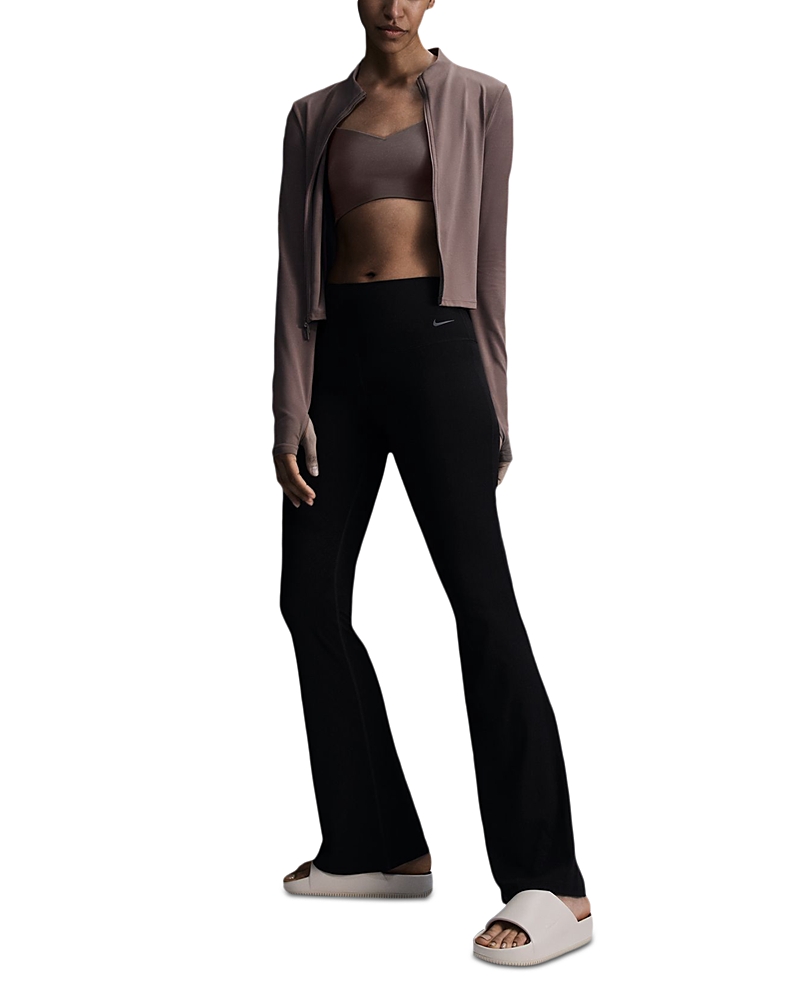 Nike Zenvy High Rise Flared Leg Pants In Black