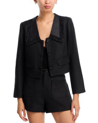 Woven Collar Tweed Jacket - Exclusive