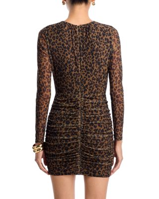 Leopard Long Sleeve Mesh Dress - Exclusive