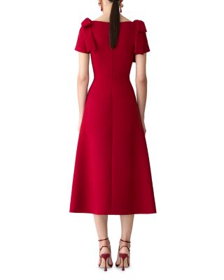 Silk Short Sleeve A Line Dress