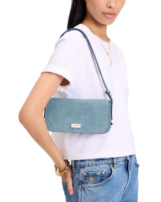 Liv Denim Look Leather Shoulder Bag