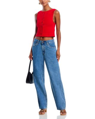 High Rise Baggy Dad Jeans in Own It Stone