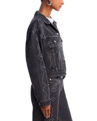 Shrunken '90s Studded Denim Jacket