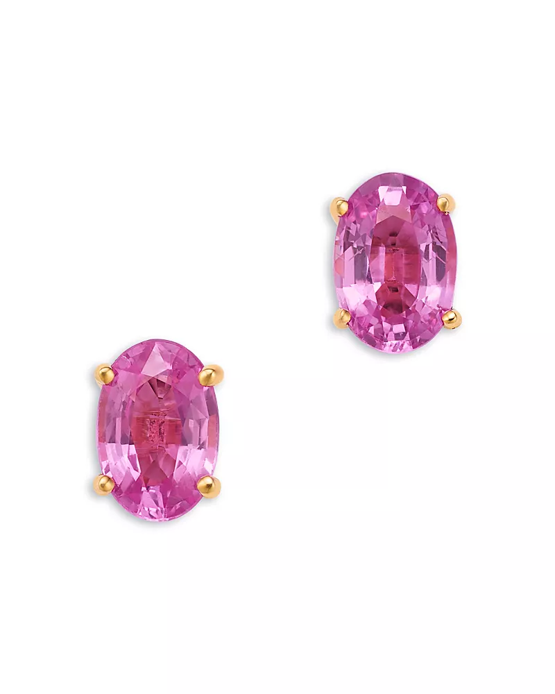 Bloomingdale's Fine Collection Oval Stud Earrings in 14K Yellow Gold
