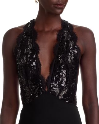 Chantal Plunging Neck Gown