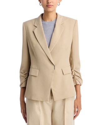 Jia Ruched Sleeve Blazer