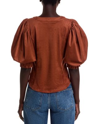 Faux Suede Top