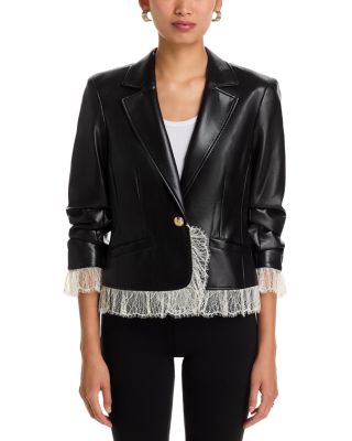 Le Petit Roxie Faux Leather Blazer