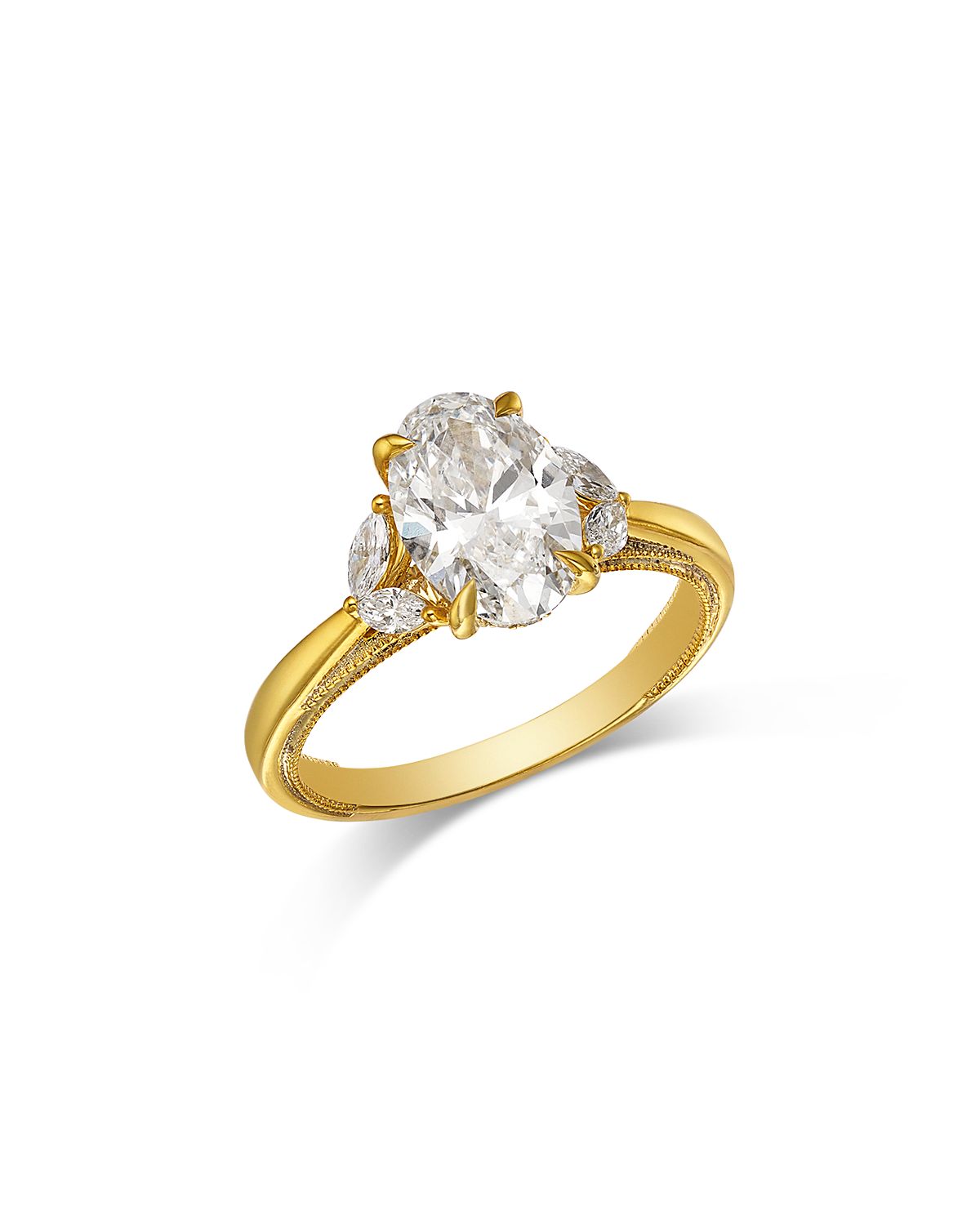 Bloomingdale's Fine Collection Certified Lab Grown Diamond Oval & Marquis Engagement Ring
