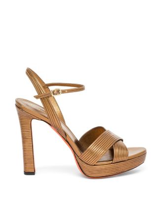  Women's Leather High-Heel Sandal