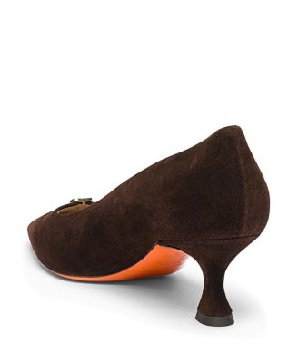  Women&#39;s Suede Mid-Heel Pump
