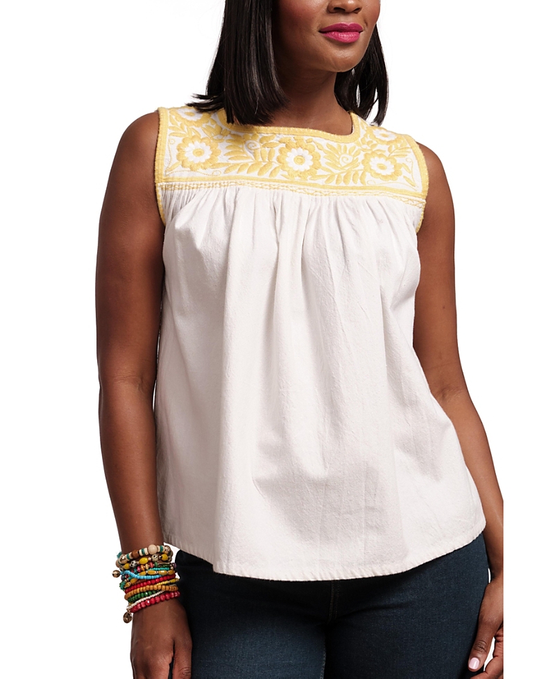 Frances Valentine Jess Top Floral Embroidery