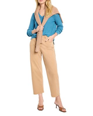 Waffle Stitch V Neck Sweater