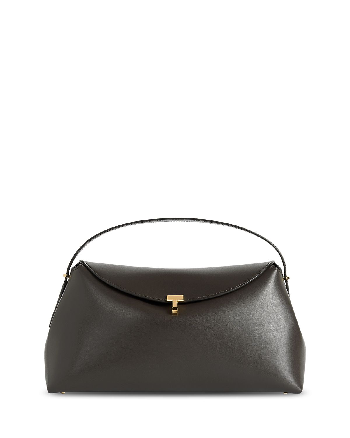 Toteme T-Lock Smooth Leather Convertible Top Handle Bag
