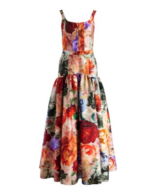 Diana Structured Drop Waist Maxi Dress