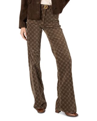Anna High Rise Flare Leg Jeans in Coffee