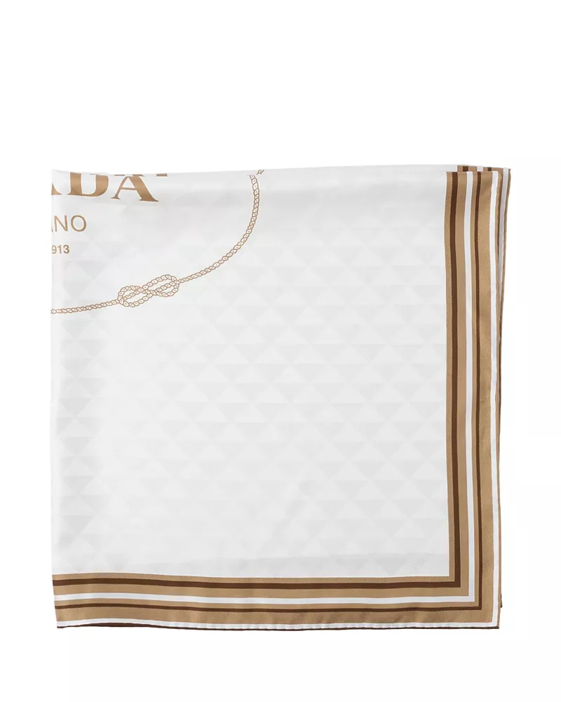 Prada Printed Silk Twill Jacquard Scarf