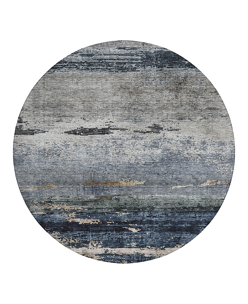 Dalyn Rug Company Dalyn Nouveau Nv3 Round Area Rug, 8' X 8' In Blue
