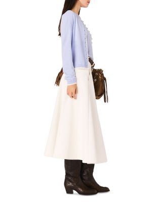 Wool Cardigan with Rhinestones