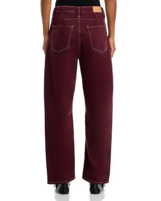 Samo High Rise Barrel Leg Jeans in Chocolate 