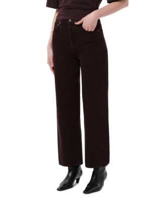 Ren High Rise Wide Leg Ankle Jeans in Sloe Berry