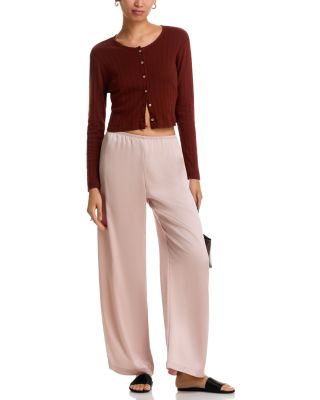 Pointelle Crop Cardigan