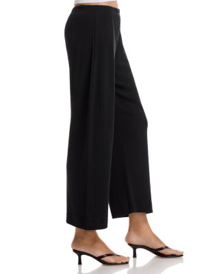 Pointelle Cropped Wide Leg Pants
