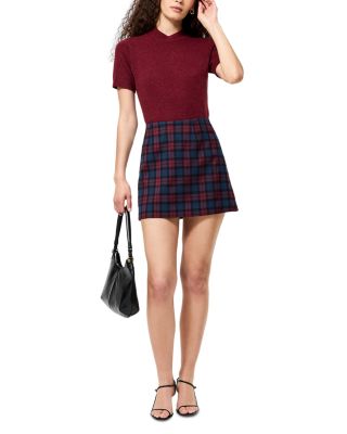 Melba Plaid Suiting Mini Skirt