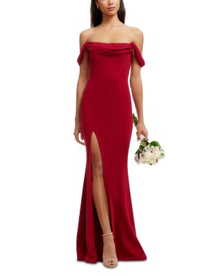 Melania Off-the-Shoulder Gown