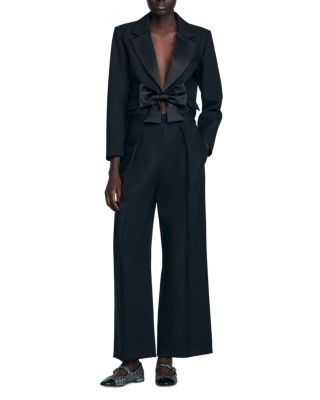 Elastic Waist Wide Leg Trousers