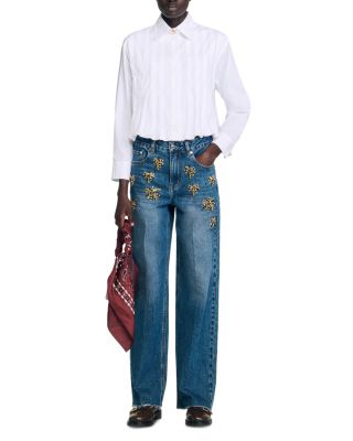 Pleated Cropped Shirt